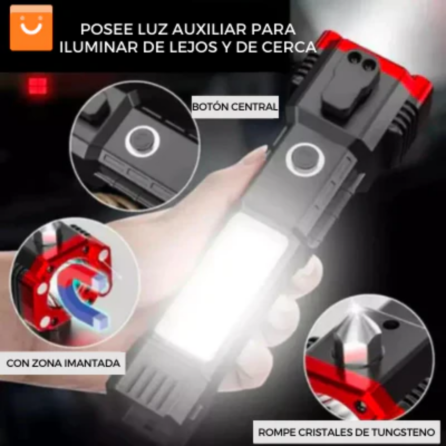 Linterna Multifuncional 4 En 1 Recargable Garantías