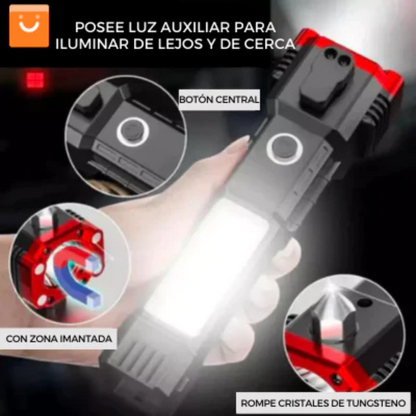 Linterna Multifuncional 4 En 1 Recargable Garantías